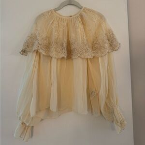 Zara Cream Lace Blouse
